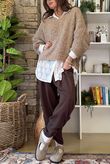 Hygge Boucle Slouch Knit Camel 